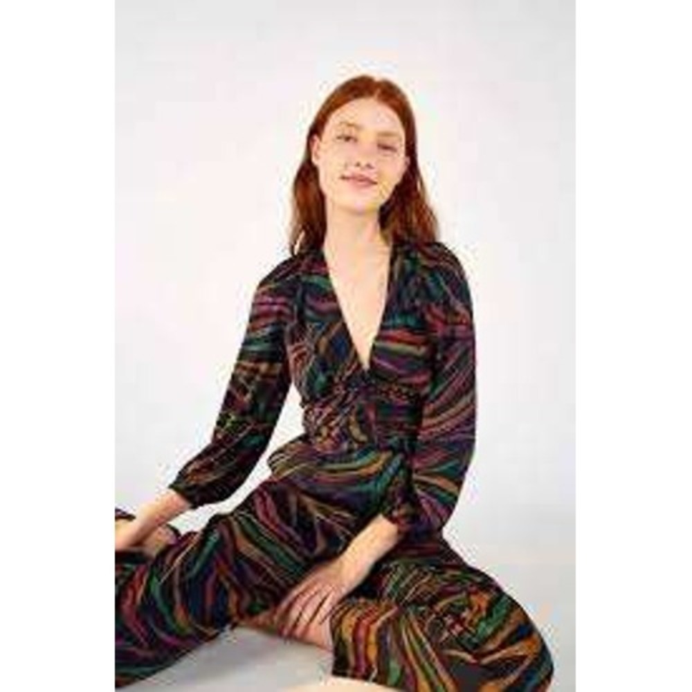 Farm Rio - Shinny Zebra Jumpsuit - Size Medium - NWT